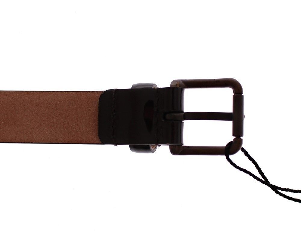 Dolce & Gabbana Brown Leather Logo Belt Cintura Belt Dolce & Gabbana