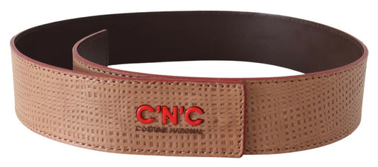 Costume National White Leather Logo Fashion Waist Belt Costume National
