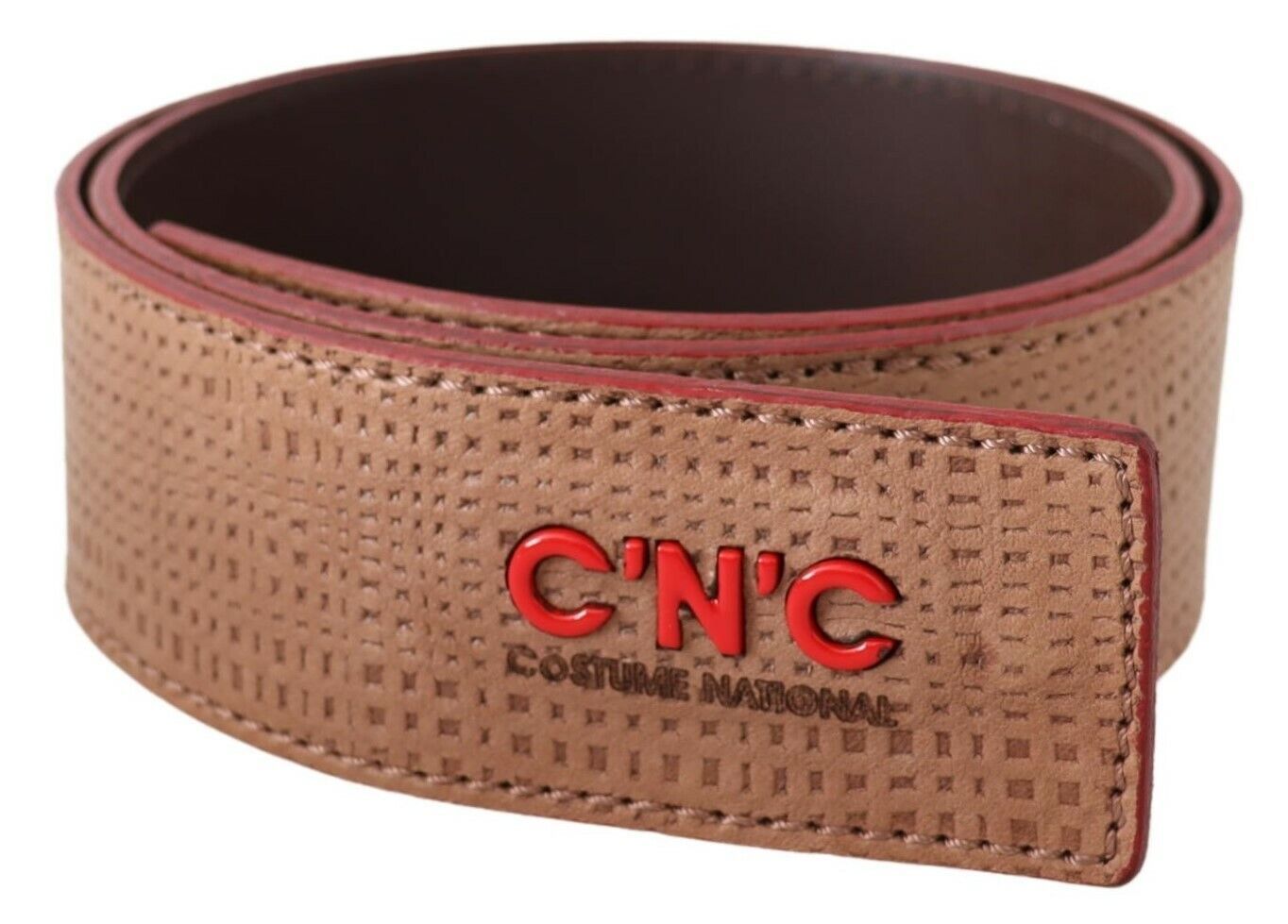 Costume National White Leather Logo Fashion Waist Belt Costume National