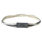 Costume National White Velvet Square Logo Design Waist Belt