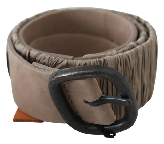 GF Ferre Brown Solid Leather Waist Metal Buckle Belt GF Ferre