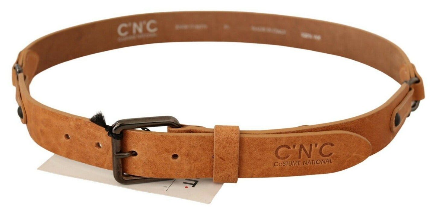 Costume National Light Brown Buckle Waist Belt Costume National