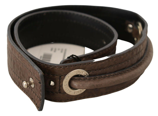 Costume National Brown Leather Silver Fastening Belt Costume National