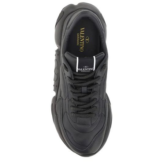 Valentino Garavani Black Calf Leather Garavani Sneakers