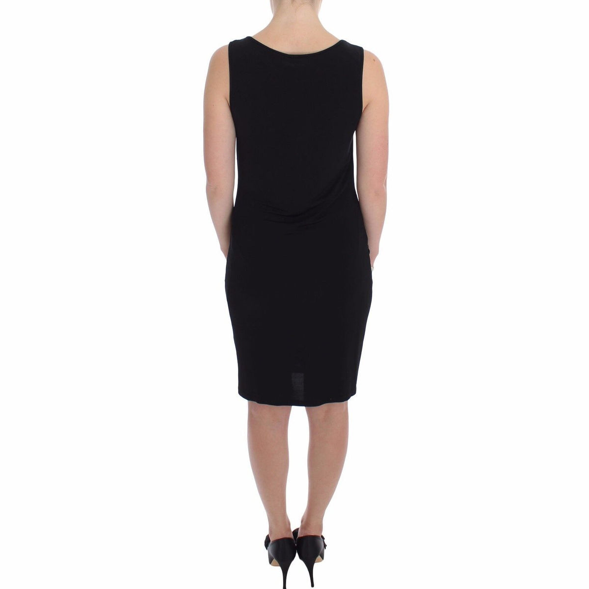 Roccobarocco Black Stretch Wiggle Pencil Sheath Bodycon Dress