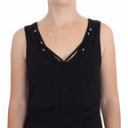 Roccobarocco Black Stretch Wiggle Pencil Sheath Bodycon Dress