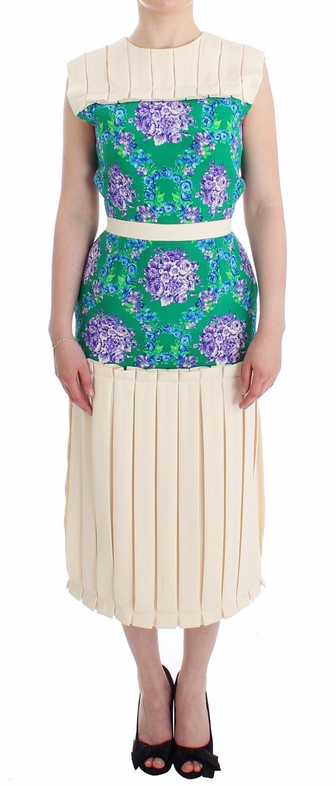 Caterina Gatta Multicolor Dress Gown Floral Sleeveless Gown Caterina Gatta