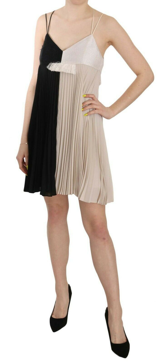 PINKO Black and White Mini Sleeve less A-line Princess Dress PINKO