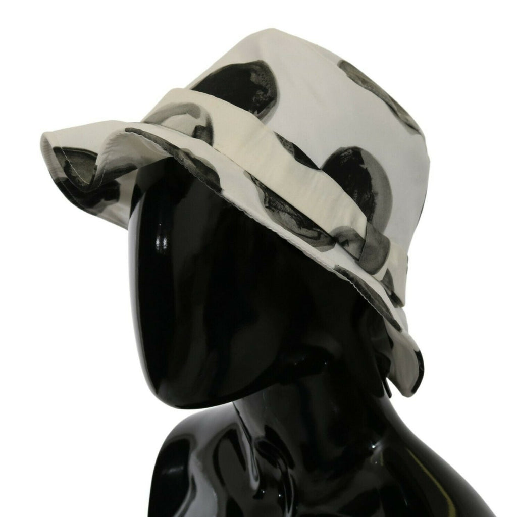 Dolce & Gabbana White Cotton Big Polka Dot Pattern Bucket Hat