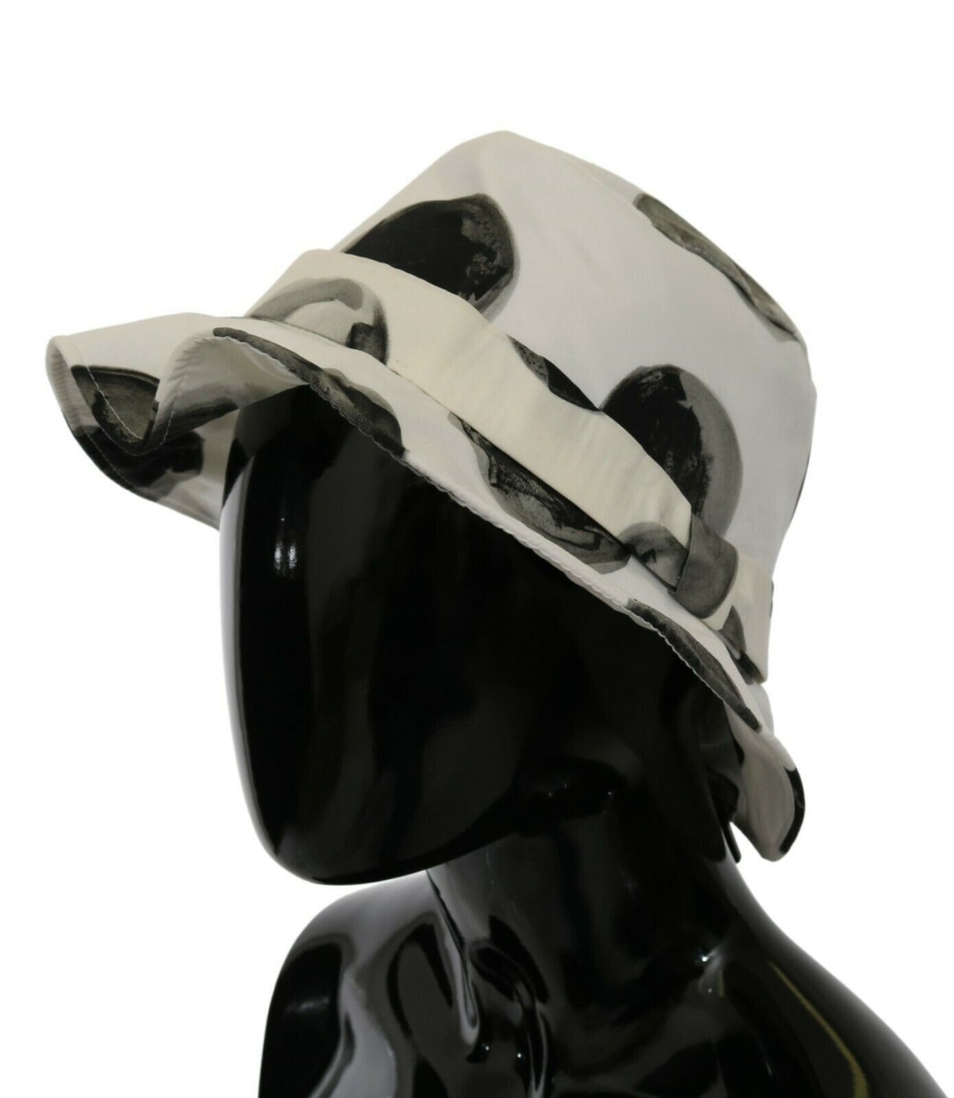 Dolce & Gabbana White Cotton Big Polka Dot Pattern Bucket Hat Dolce & Gabbana