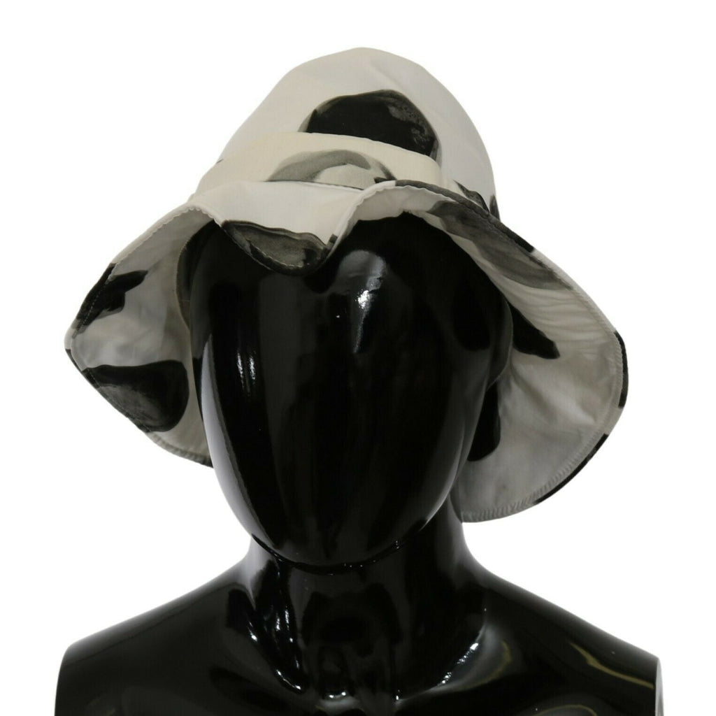 Dolce & Gabbana White Cotton Big Polka Dot Pattern Bucket Hat