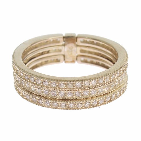 Nialaya Silver Womens Clear CZ 925 Sterling Ring Nialaya