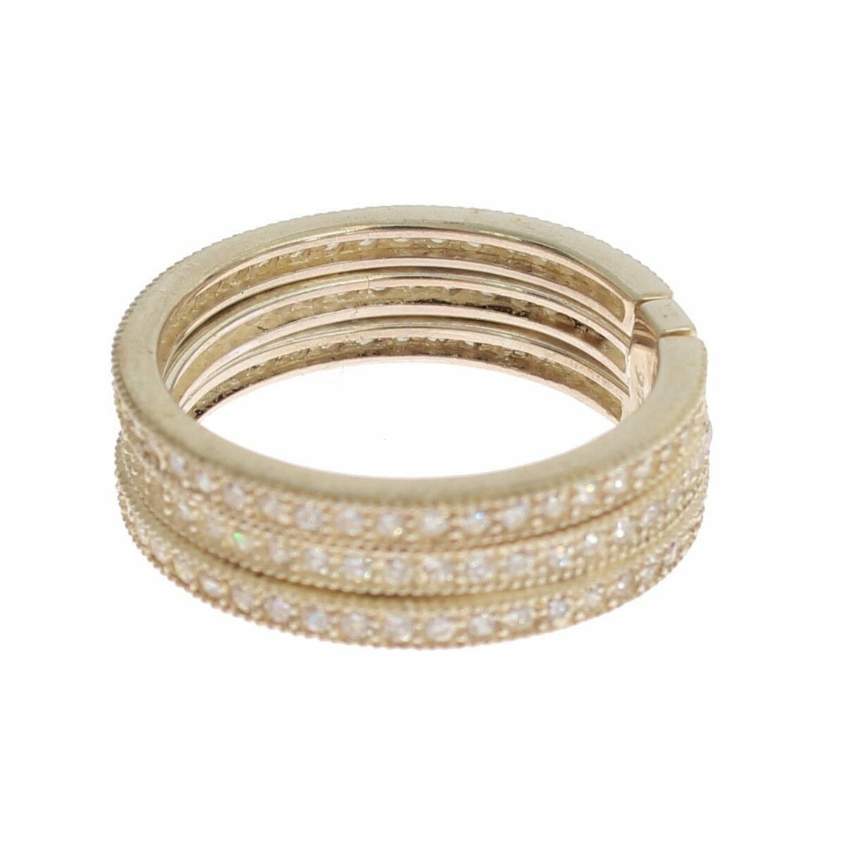 Nialaya Silver Womens Clear CZ 925 Sterling Ring Nialaya