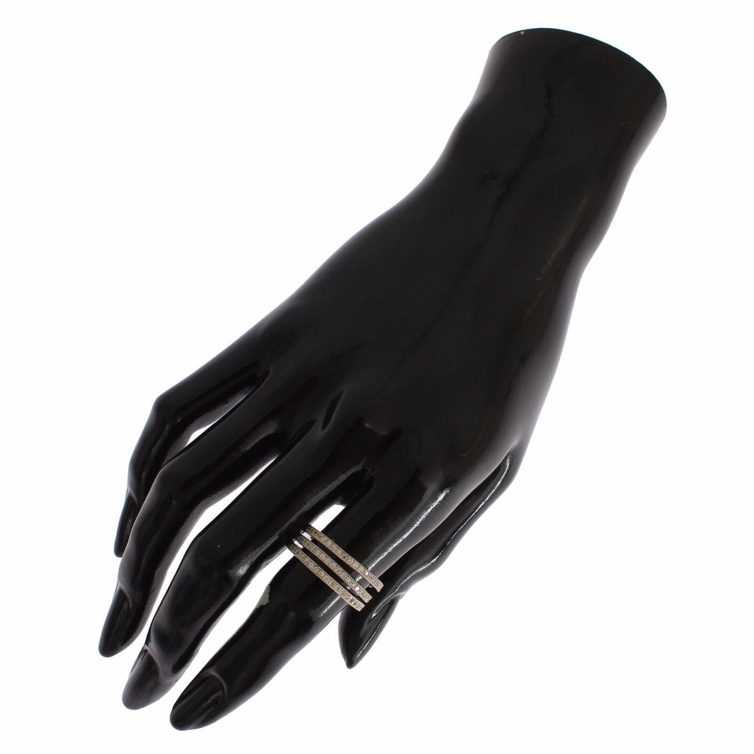 Nialaya Silver Womens Clear CZ 925 Sterling Ring Nialaya