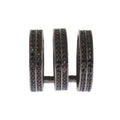Nialaya Black CZ Rhodium 925 Silver Ring