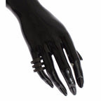 Nialaya Black CZ Rhodium 925 Silver Ring