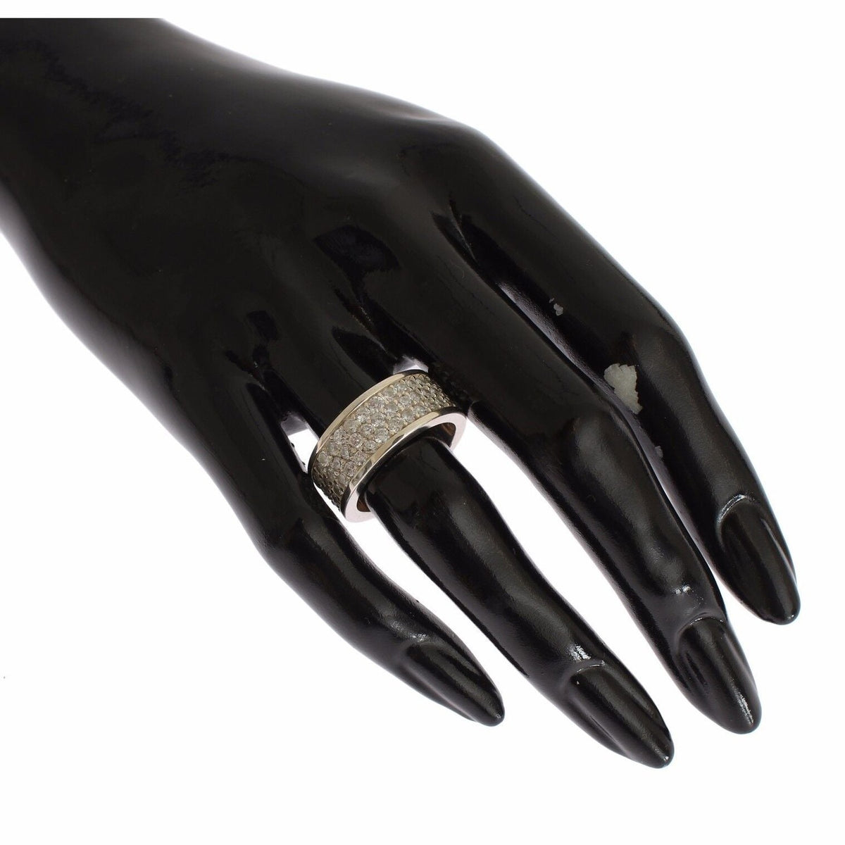 Nialaya Silver Womens CZ 925 Sterling Ring