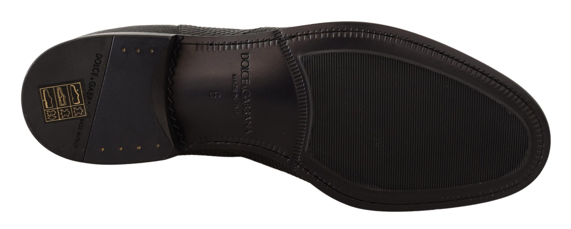 Dolce & Gabbana Black Leather Lizard Skin Ankle Boots Dolce & Gabbana