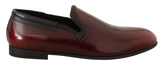 Dolce & Gabbana Bordeaux Patent Leather Dress Loafers Shoes Dolce & Gabbana