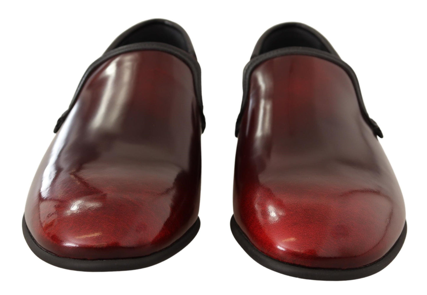 Dolce & Gabbana Bordeaux Patent Leather Dress Loafers Shoes Dolce & Gabbana