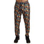 Dolce & Gabbana Multicolor Patterned Joggers Silk Pants