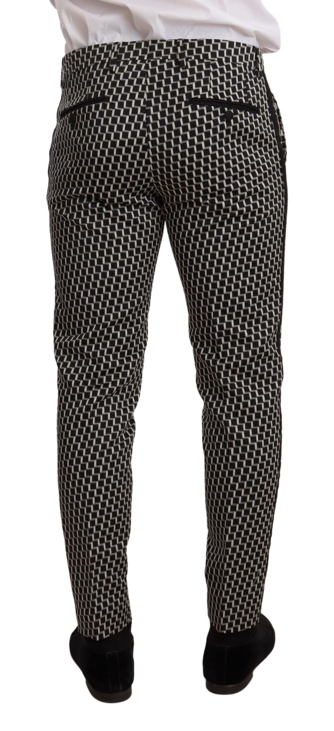 Dolce & Gabbana Black White Check 3 Piece Set MARTINI Suit Dolce & Gabbana