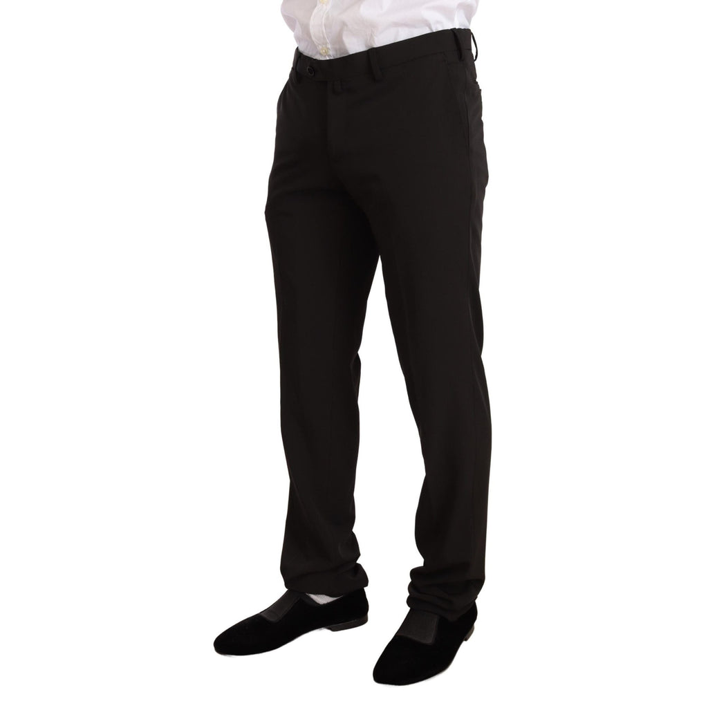 Domenico Tagliente Black Polyester Slim 2 Piece Set TAGLIENTE Suit