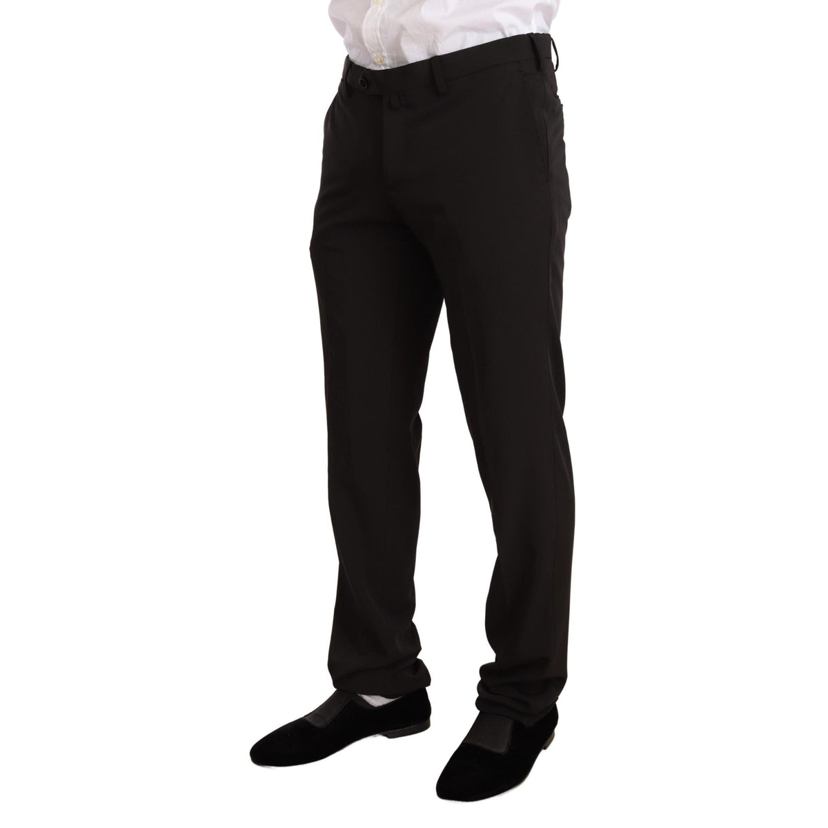 Domenico Tagliente Black Polyester Slim 2 Piece Set TAGLIENTE Suit