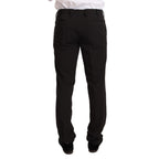 Domenico Tagliente Black Polyester Slim 2 Piece Set TAGLIENTE Suit