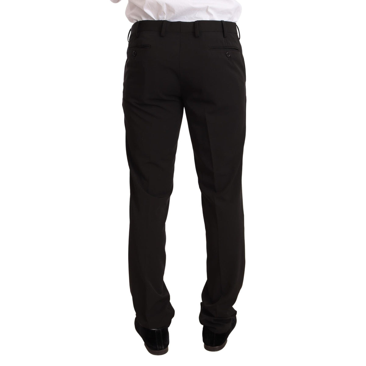 Domenico Tagliente Black Polyester Slim 2 Piece Set TAGLIENTE Suit