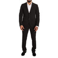 Domenico Tagliente Black Polyester Slim 2 Piece Set TAGLIENTE Suit
