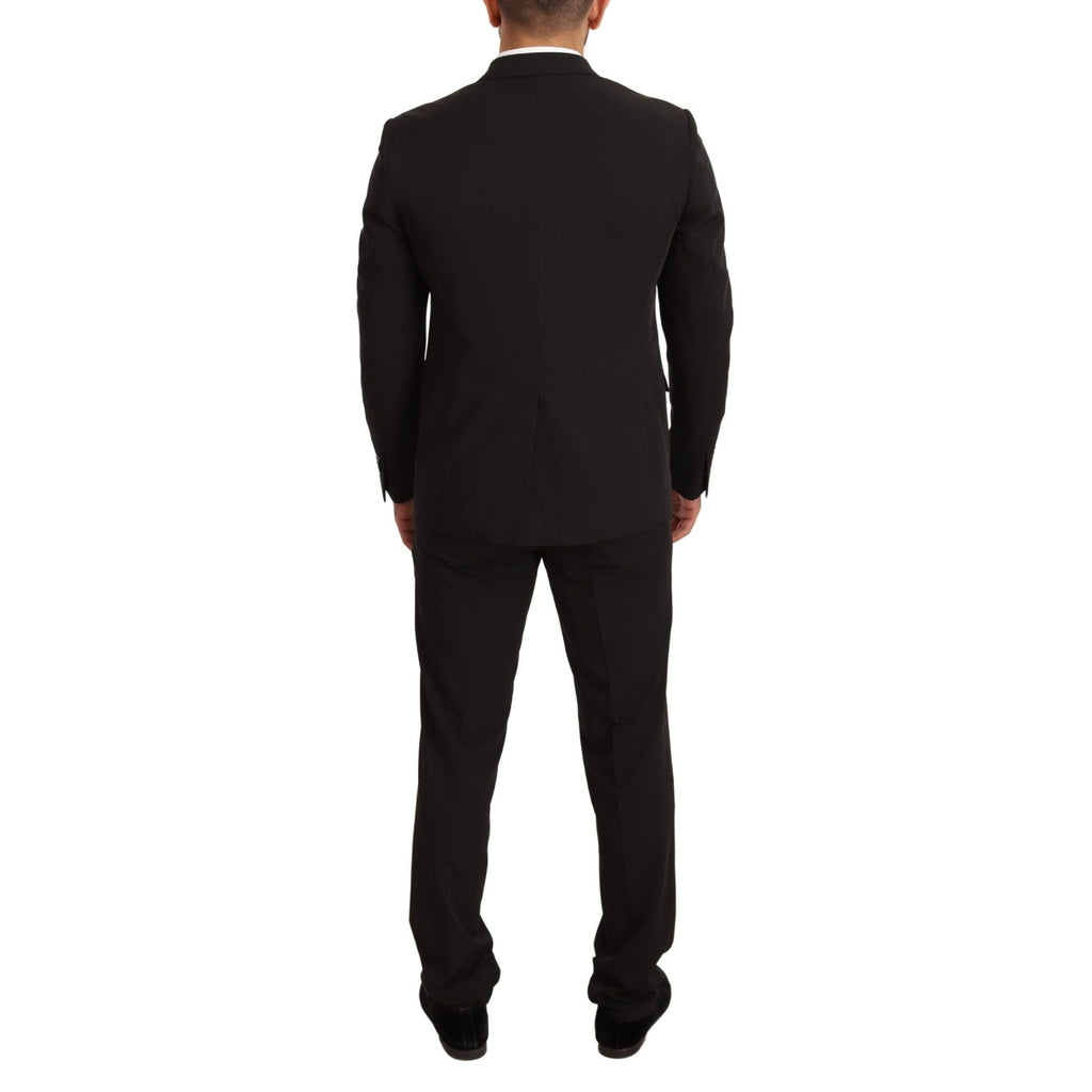 Domenico Tagliente Black Polyester Slim 2 Piece Set TAGLIENTE Suit