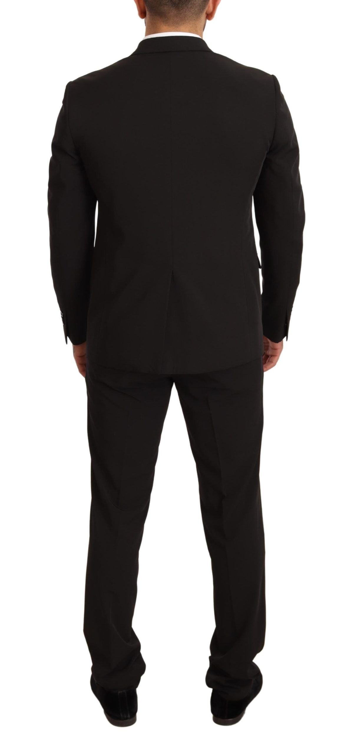 Domenico Tagliente Black Polyester Slim 2 Piece Set TAGLIENTE Suit Domenico Tagliente