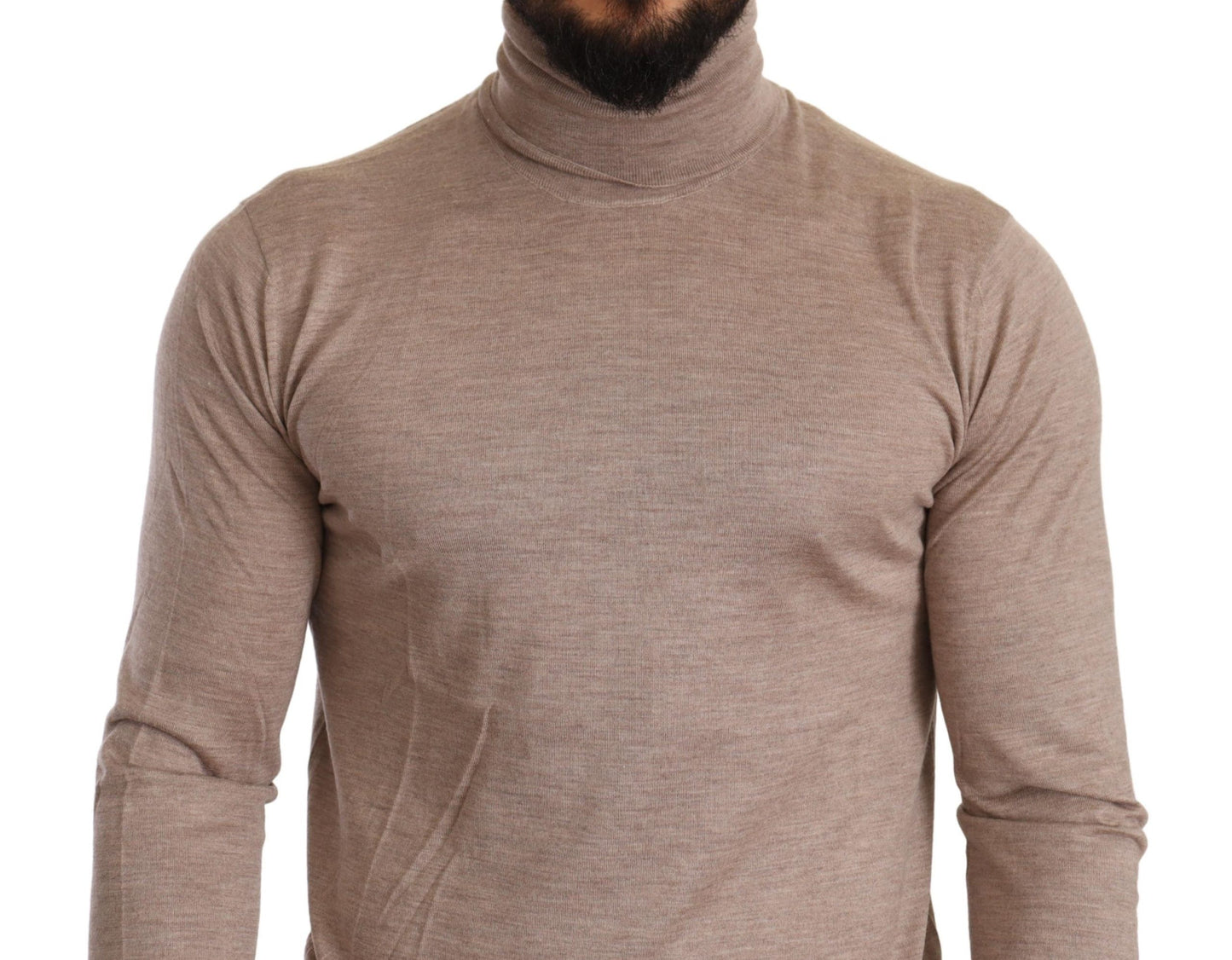 Dolce & Gabbana Beige Cashmere Turtleneck Pullover Sweater Dolce & Gabbana