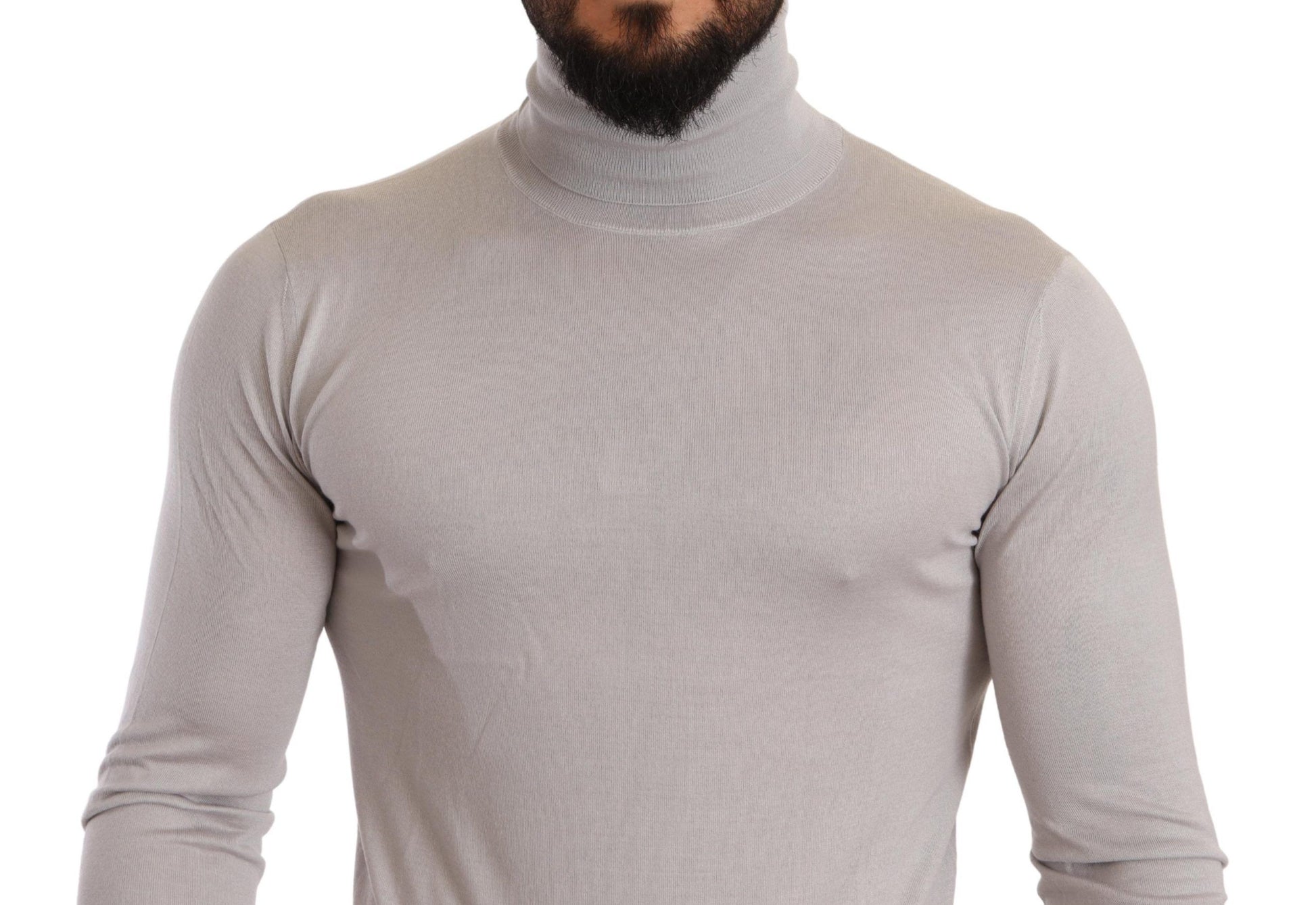 Dolce & Gabbana Gray Cashmere Turtleneck Pullover Sweater Dolce & Gabbana