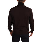 Dolce & Gabbana Brown Cashmere Turtleneck Pullover Sweater