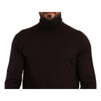 Dolce & Gabbana Brown Cashmere Turtleneck Pullover Sweater