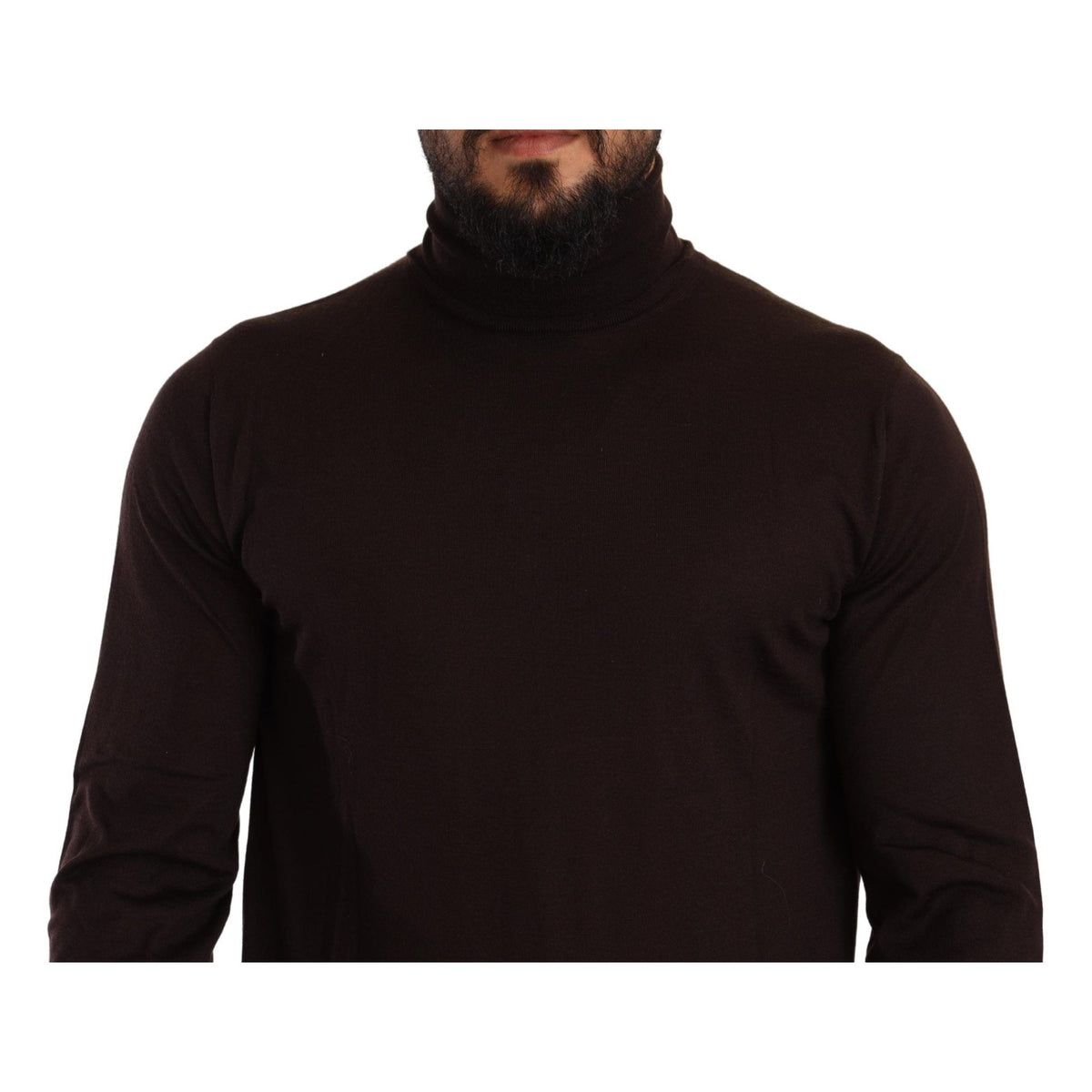 Dolce & Gabbana Brown Cashmere Turtleneck Pullover Sweater