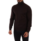 Dolce & Gabbana Brown Cashmere Turtleneck Pullover Sweater