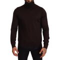 Dolce & Gabbana Brown Cashmere Turtleneck Pullover Sweater