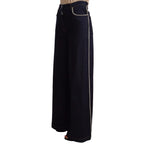 Dolce & Gabbana Dark Blue Crystal Embellished Flare Jeans