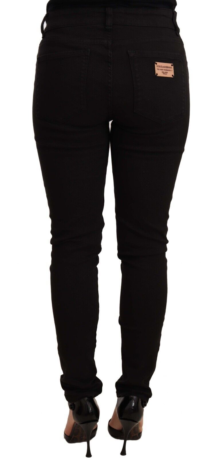 Dolce & Gabbana Black Slim Fit Denim Cotton Stretch Jeans Dolce & Gabbana