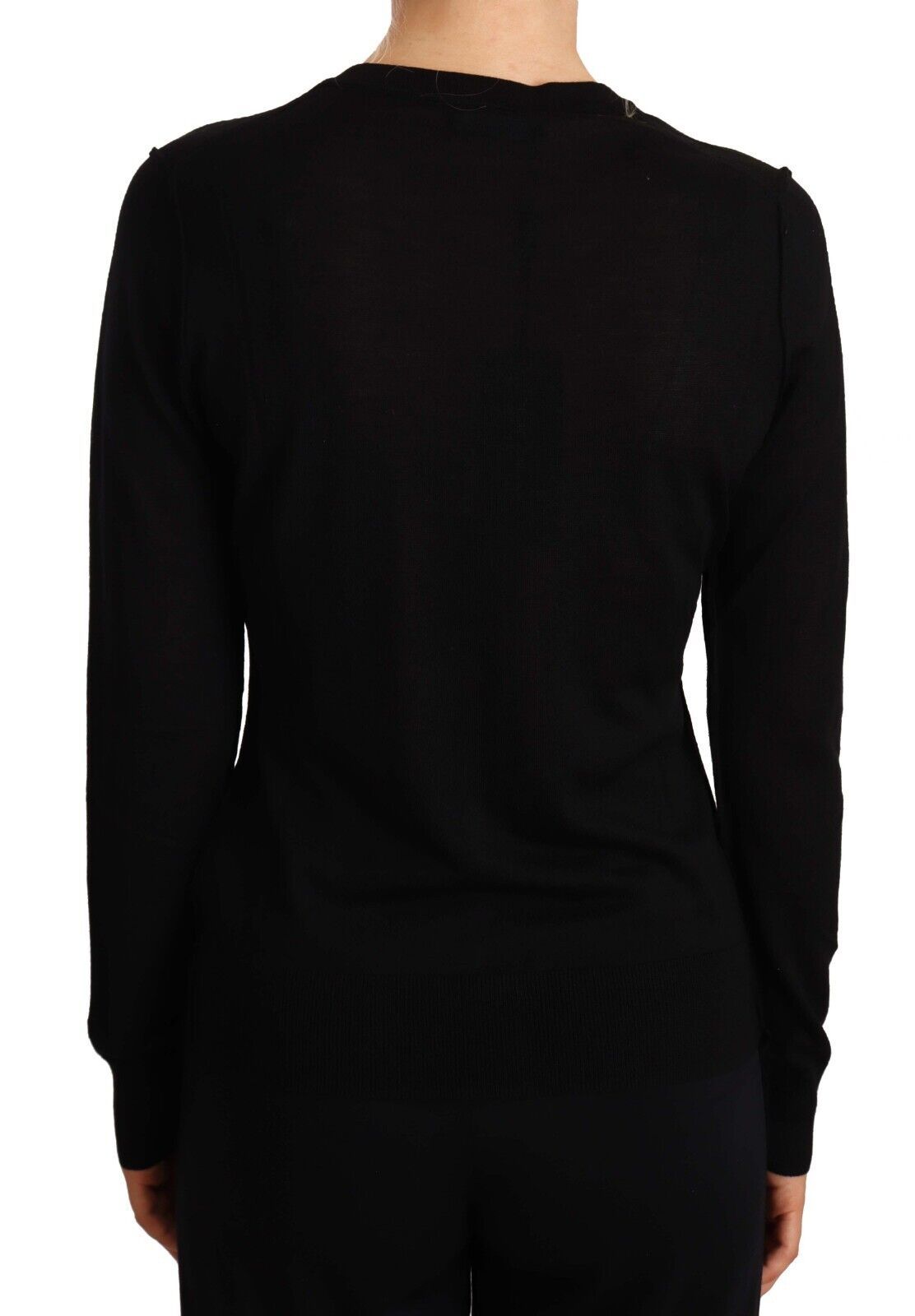 Dolce & Gabbana Black Crewneck Pullover STAFF Sweater Wool Dolce & Gabbana