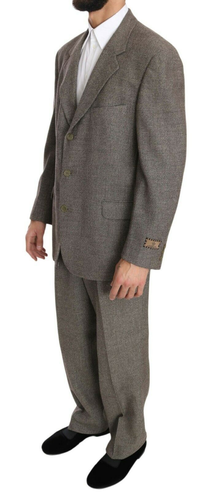 Fendi Brown Wool Regular Single Breasted Suit Fendi