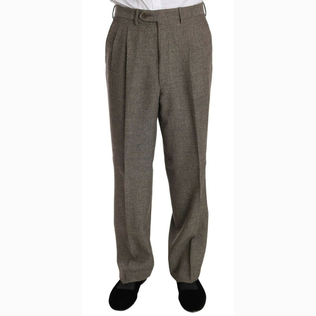 Fendi Brown Wool Regular Single Breasted Suit