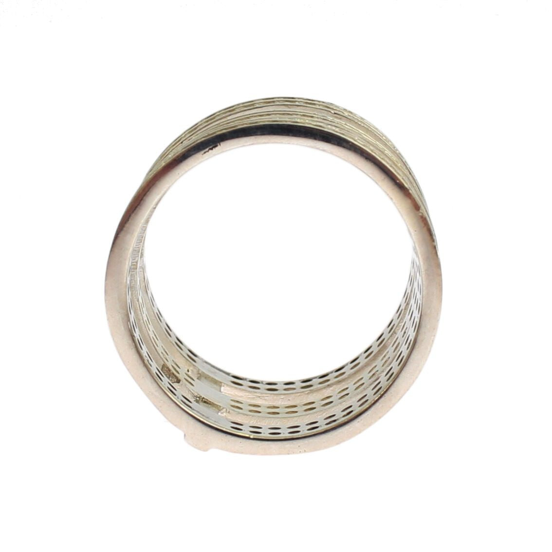 Nialaya Authentic Womens Clear CZ 925 Sterling Silver Ring