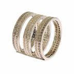 Nialaya Authentic Womens Clear CZ 925 Sterling Silver Ring