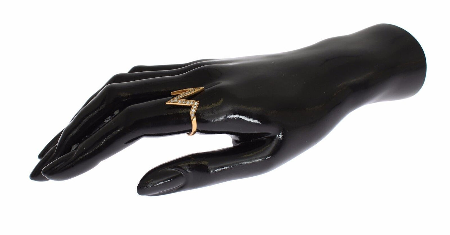 Nialaya Gold 925 Silver Womens Clear CZ 18K Ring Nialaya