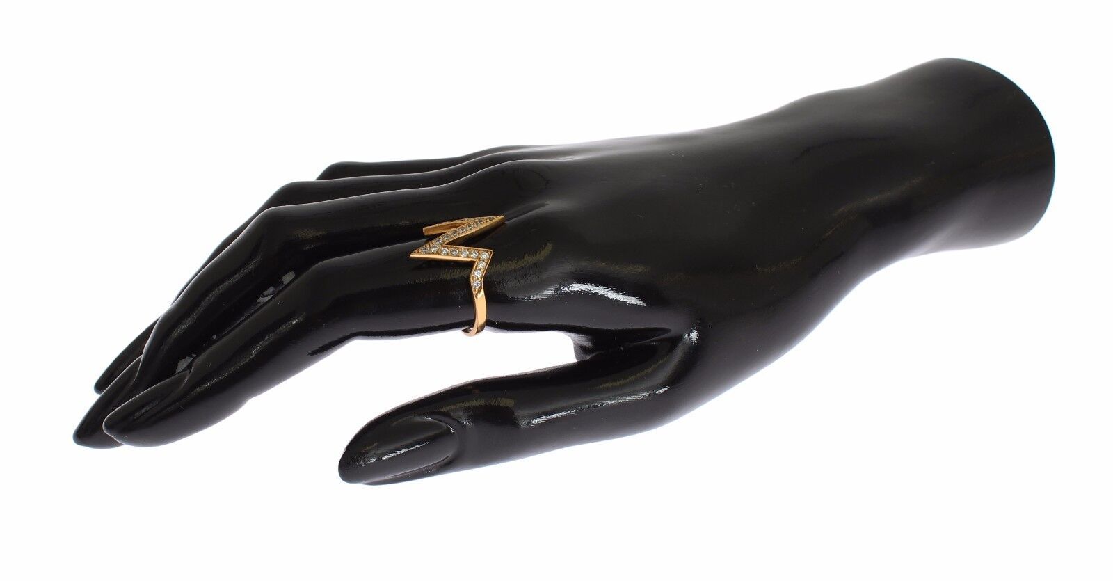 Nialaya Gold 925 Silver Womens Clear CZ 18K Ring Nialaya