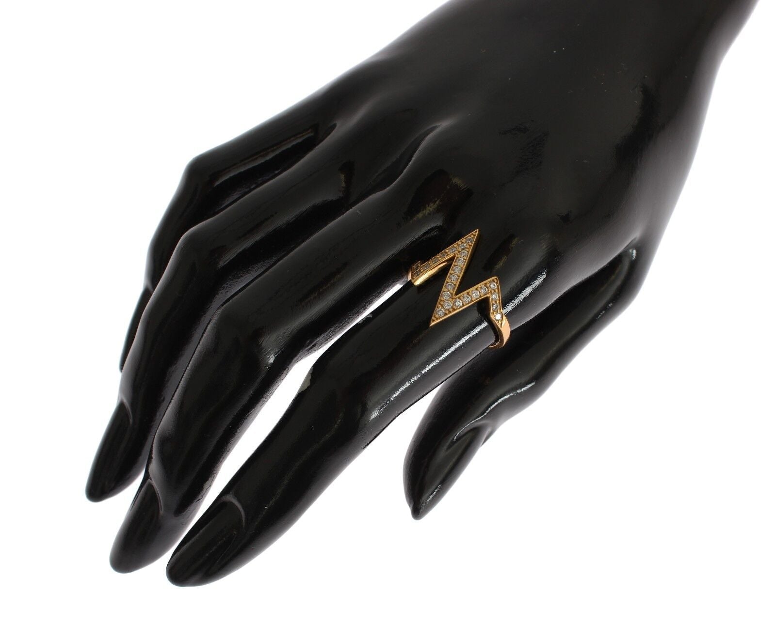 Nialaya Gold 925 Silver Womens Clear CZ 18K Ring Nialaya